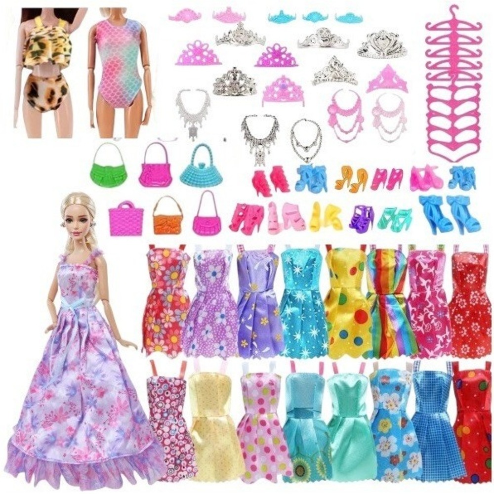 42pcs Doll Clothes Random Outfits Clothing Accessories For 11.5 in Fashion Doll
